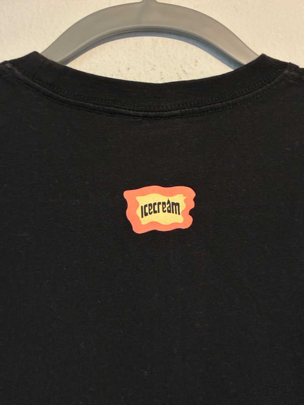 Icecream Black Tee with Yellow & Green Ice Cream Skull Graphic - Picture 6 of 6